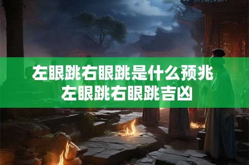 左眼跳右眼跳是什么预兆  左眼跳右眼跳吉凶