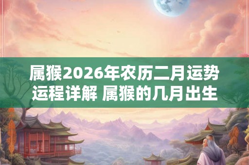 属猴2026年农历二月运势运程详解 属猴的几月出生最好命 属猴2026年农历二月运势运程详解 属猴的几月出生最好命