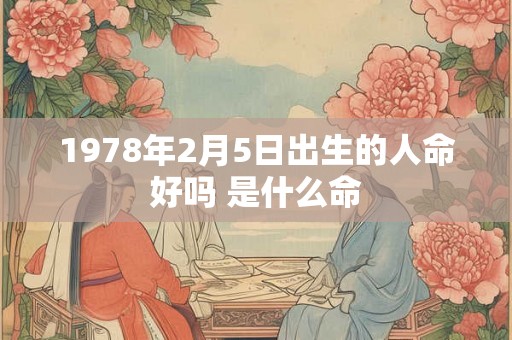 1978年2月5日出生的人命好吗 是什么命 1978年2月5日出生的人命好吗 是什么命