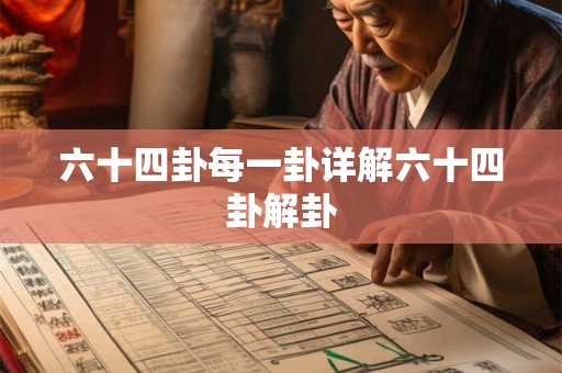 六十四卦每一卦详解六十四卦解卦 六十四卦每一卦详解六十四卦解卦