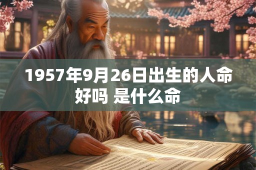 1957年9月26日出生的人命好吗 是什么命 1957年9月26日出生的人命好吗 是什么命