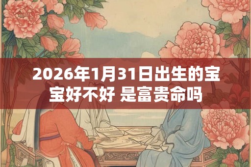 2026年1月31日出生的宝宝好不好 是富贵命吗 2026年1月31日出生的宝宝好不好 是富贵命吗