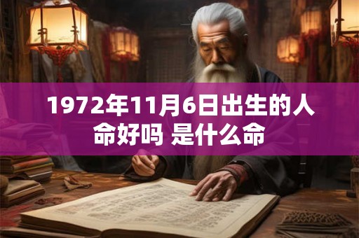 1972年11月6日出生的人命好吗 是什么命