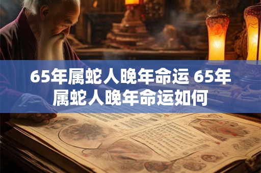 65年属蛇人晚年命运 65年属蛇人晚年命运如何