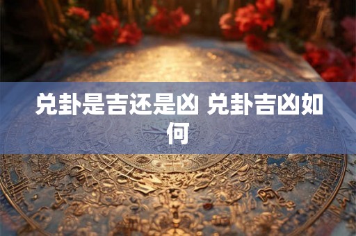 兑卦是吉还是凶 兑卦吉凶如何