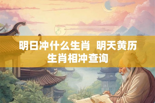 明日冲什么生肖  明天黄历生肖相冲查询