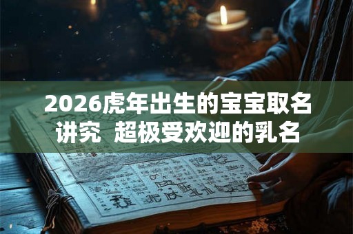 2026虎年出生的宝宝取名讲究  超极受欢迎的乳名