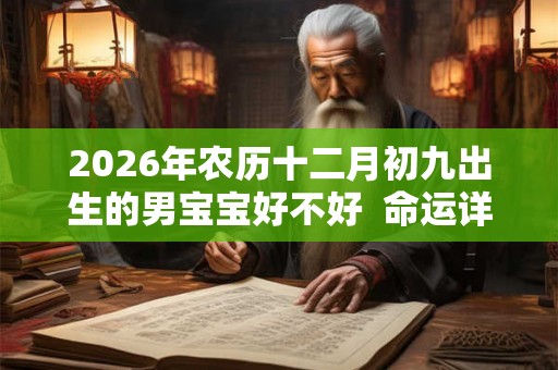 2026年农历十二月初九出生的男宝宝好不好 命运详解 2026年农历十二月初九出生的男宝宝好不好 命运详解