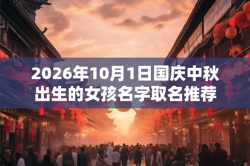 2026年10月1日国庆中秋出生的女孩名字取名推荐