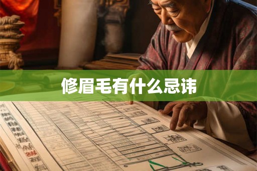 修眉毛有什么忌讳 修眉毛有什么忌讳