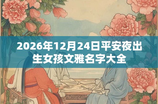 2026年12月24日平安夜出生女孩文雅名字大全