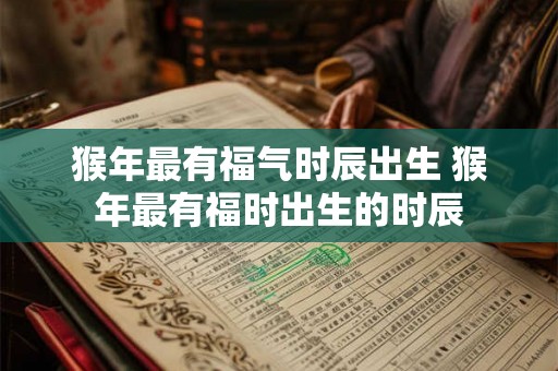 猴年最有福气时辰出生 猴年最有福时出生的时辰