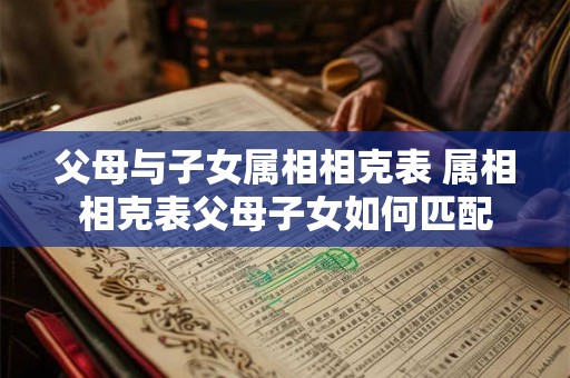 父母与子女属相相克表 属相相克表父母子女如何匹配