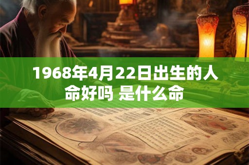 1968年4月22日出生的人命好吗 是什么命