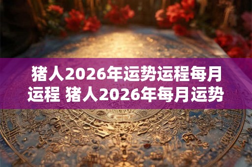 猪人2026年运势运程每月运程 猪人2026年每月运势如何