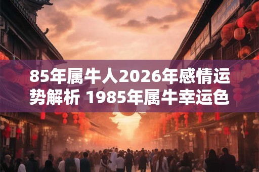 85年属牛人2026年感情运势解析 1985年属牛幸运色