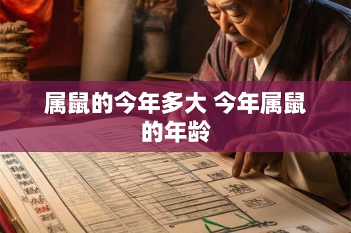 属鼠的今年多大 今年属鼠的年龄