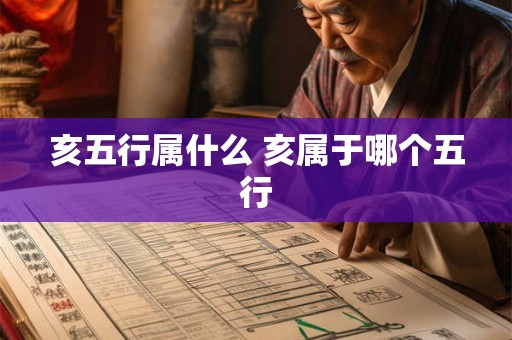 亥五行属什么 亥属于哪个五行