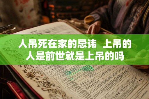 人吊死在家的忌讳  上吊的人是前世就是上吊的吗
