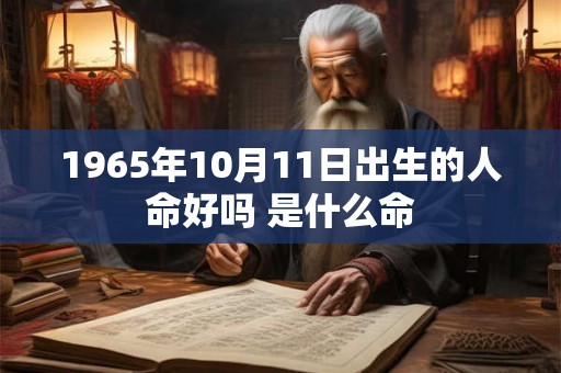 1965年10月11日出生的人命好吗 是什么命