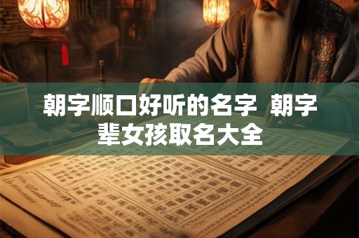 朝字顺口好听的名字  朝字辈女孩取名大全