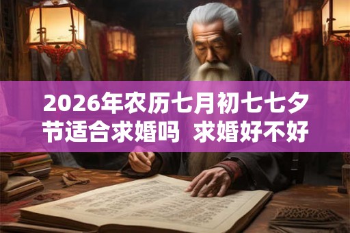 2026年农历七月初七七夕节适合求婚吗  求婚好不好