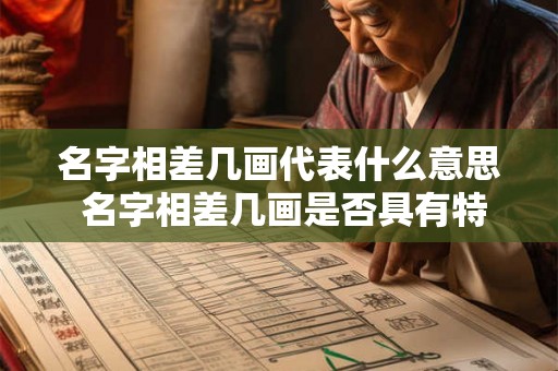 名字相差几画代表什么意思 名字相差几画是否具有特殊意义