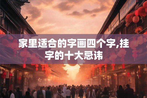 家里适合的字画四个字,挂字的十大忌讳