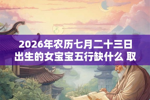 2026年农历七月二十三日出生的女宝宝五行缺什么 取什么名字好
