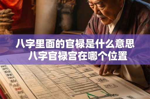 八字里面的官禄是什么意思  八字官禄宫在哪个位置
