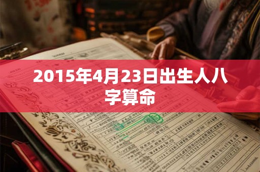 2015年4月23日出生人八字算命