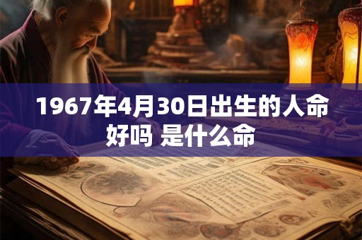 1967年4月30日出生的人命好吗 是什么命