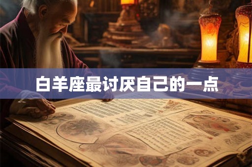白羊座最讨厌自己的一点