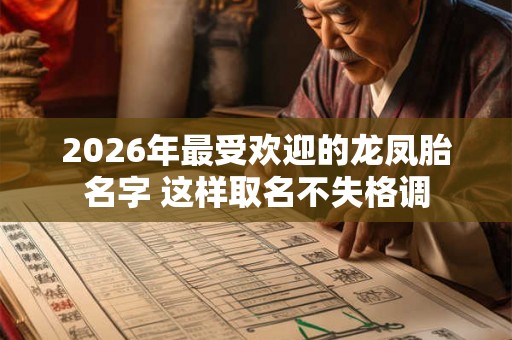 2026年最受欢迎的龙凤胎名字 这样取名不失格调