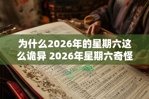 为什么2026年的星期六这么诡异 2026年星期六奇怪原因