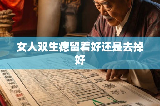 女人双生痣留着好还是去掉好