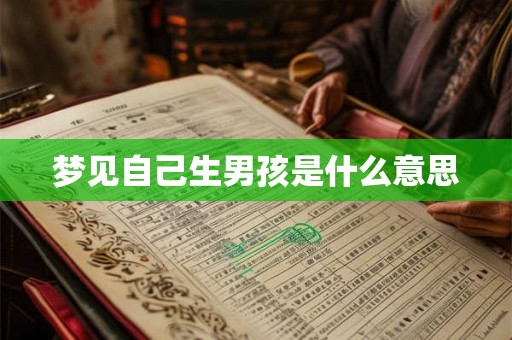 梦见自己生男孩是什么意思