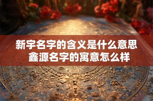 新宇名字的含义是什么意思  鑫源名字的寓意怎么样