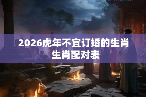 2026虎年不宜订婚的生肖 生肖配对表 2026虎年不宜订婚的生肖 生肖配对表
