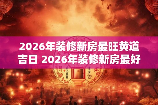 2026年装修新房最旺黄道吉日 2026年装修新房最好的黄道吉日 2026年装修新房最旺黄道吉日 2026年装修新房最好的黄道吉日