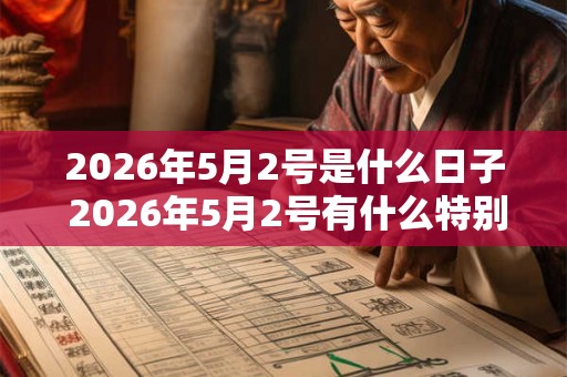 2026年5月2号是什么日子 2026年5月2号有什么特别意义