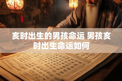 亥时出生的男孩命运 男孩亥时出生命运如何