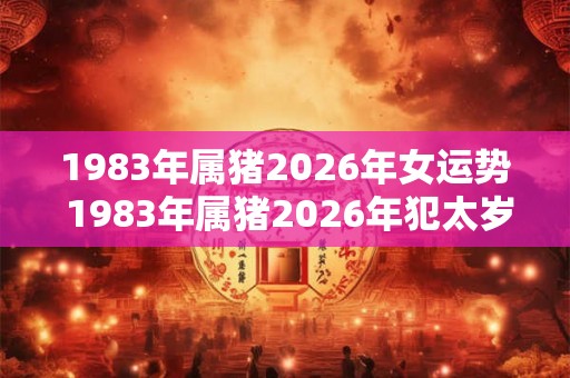 1983年属猪2026年女运势 1983年属猪2026年犯太岁吗