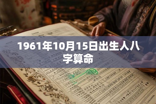 1961年10月15日出生人八字算命 1961年10月15日出生人八字算命
