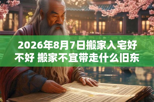 2026年8月7日搬家入宅好不好 搬家不宜带走什么旧东西