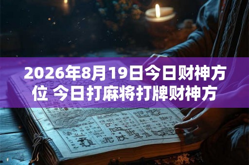 2026年8月19日今日财神方位 今日打麻将打牌财神方位 2026年8月19日今日财神方位 今日打麻将打牌财神方位