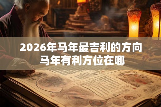 2026年马年最吉利的方向 马年有利方位在哪