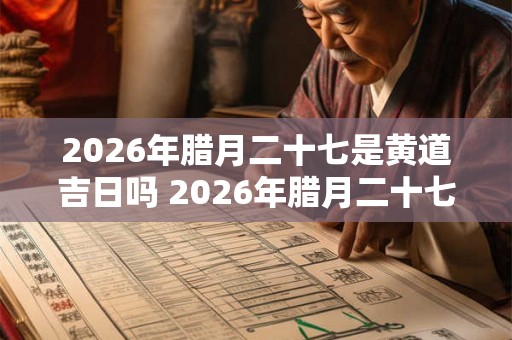 2026年腊月二十七是黄道吉日吗 2026年腊月二十七时辰吉凶