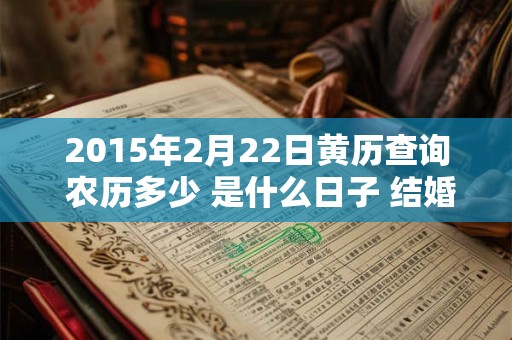 2015年2月22日黄历查询 农历多少 是什么日子 结婚吉时