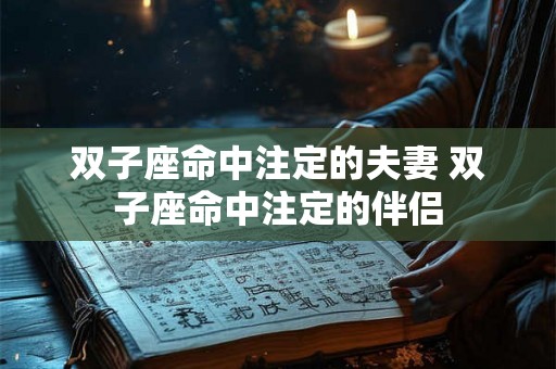 双子座命中注定的夫妻 双子座命中注定的伴侣 双子座命中注定的夫妻 双子座命中注定的伴侣